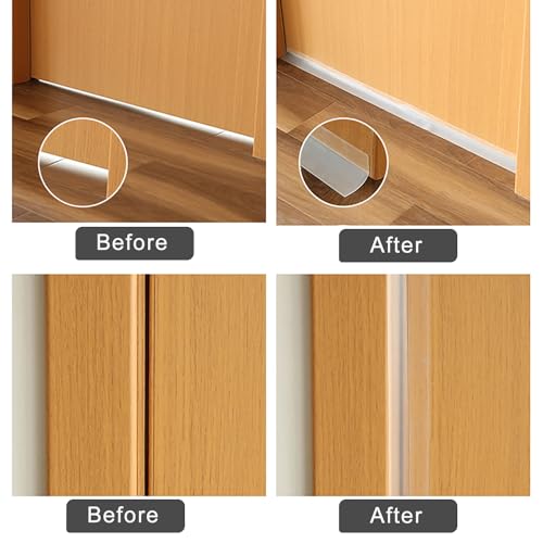 Silicone Clear Weather Stripping Door Seal, Silicone Seal Strip, Sliding Door Seal Weather Stripping, Door Draft Stopper for Side of Door, Self-Adhesive Insulation Tape for Gaps (35mm;26Ft) - size: 35mm;26Ft
