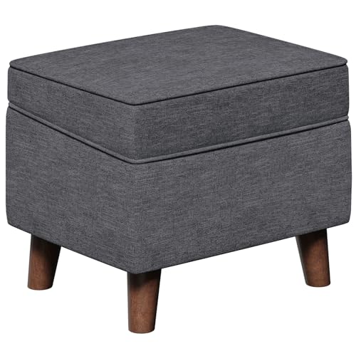 FAGAGA 18" Storage Ottoman with Adjustable Cover, Soft Step Stool - color: Light Gray, size: 15.8"D x 18.5"W x 15.8"H