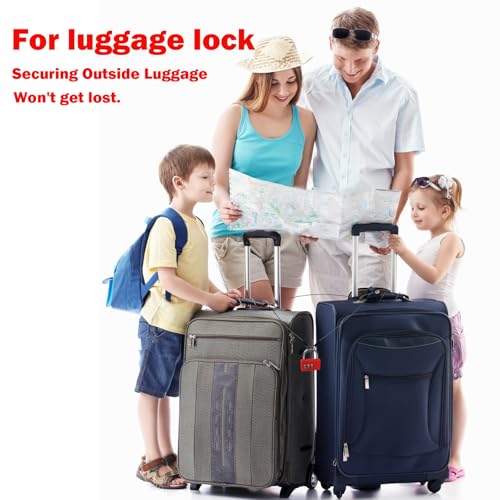 1/8" Stainless Steel Security Cable Luggage Lock, Double Loop,1Pack - color: Black, size: 10ft (1Pack)