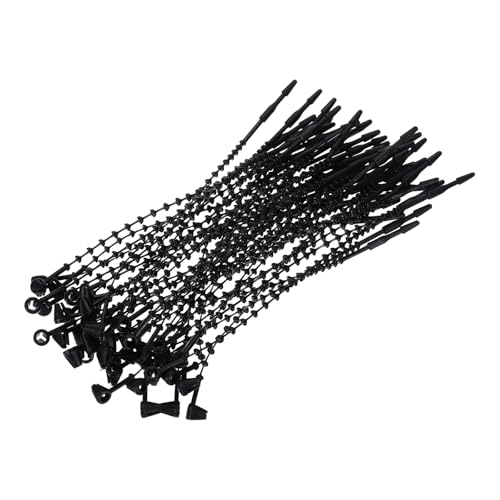 1000 Pcs Beaded Loop Tie Fasteners 3 Inch Snap Lock Pin Black - color: Black, size: 3 Inch