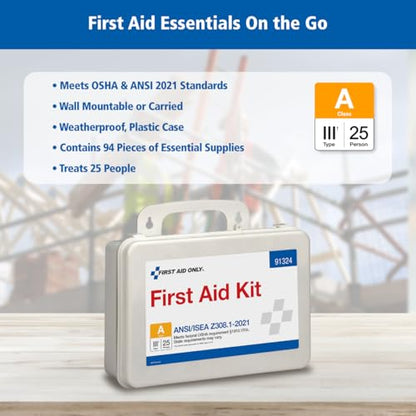 First Aid Only 25-Person ANSI Class A First Aid Kit for Workplaces