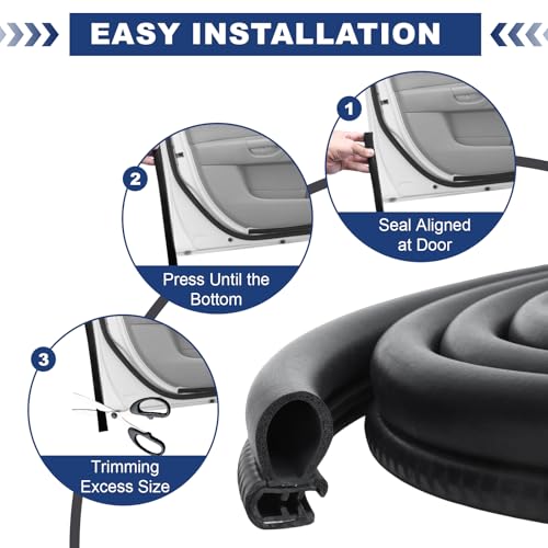 Storystore Automotive Door Weather Stripping 32.8Ft, Rubber Edge Trim Seal - size: 32.8 Feet