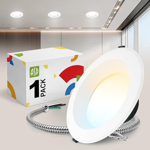 ASD 8 Inch Commercial Canless LED Downlight - color: White Round, size: 8 Inch