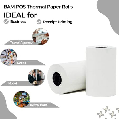 BAM POS, Thermal Paper Rolls, 3-1/8" x 230 ft, Pack of 10 - Value Pack - size: 10 rolls
