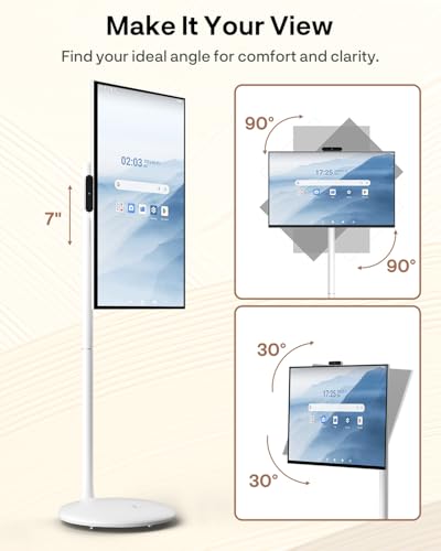 SYLVOX 32" Smart Rolling Display with Stand, Built-in 4-5H Battery - size: 32''