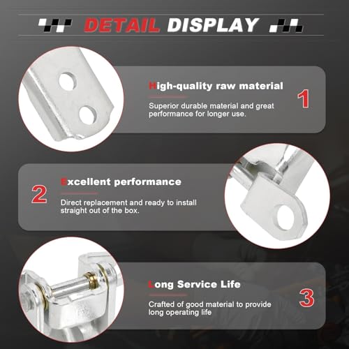 4-Pack Car Door Hinge Kit (Front Upper & Lower)