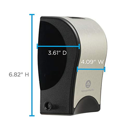 Georgia-Pacific ActiveAire Powered Whole-Room Air Freshener Dispenser by GP PRO (Georgia-Pacific), Stainless Steel, 53258A, 4.090" W x 3.610" D x 6.820" H - color: Stainless