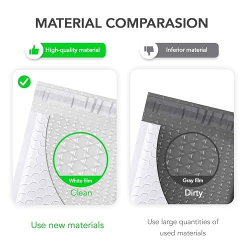 Fuxury White Bubble Mailers 10.5x16 Inch 25 Pack Self Seal Padded Envelopes - color: White, size: 10.5x16" 25PC