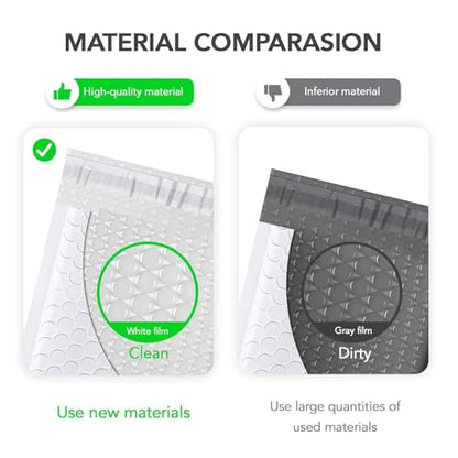 Fuxury White Bubble Mailers 10.5x16 Inch 25 Pack Self Seal Padded Envelopes - color: White, size: 10.5x16" 25PC