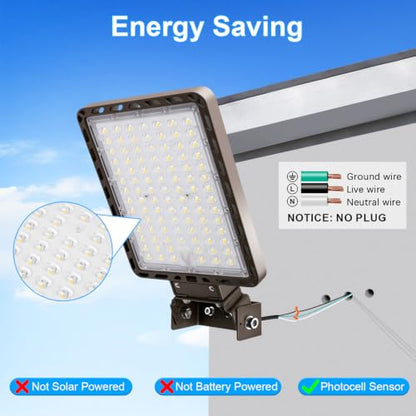 240W LED Parking Lot Light Trunnion Mount Dusk to Dawn 4Pack - size: 240W/Trunnion/4PC