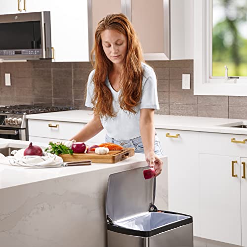 Plasticplace Custom Fit Trash Bags, Compatible with simplehuman Code K (50 Count) White Drawstring Garbage Liners 10 Gallon / 38 Liters 24" x 28" - color: White, size: 50 Count (Pack of 1)