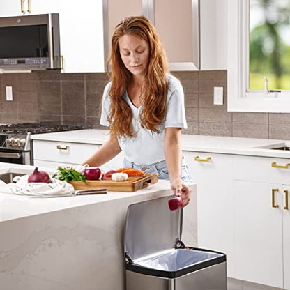 Plasticplace Custom Fit Trash Bags, Compatible with simplehuman Code K (50 Count) White Drawstring Garbage Liners 10 Gallon / 38 Liters 24" x 28" - color: White, size: 50 Count (Pack of 1)