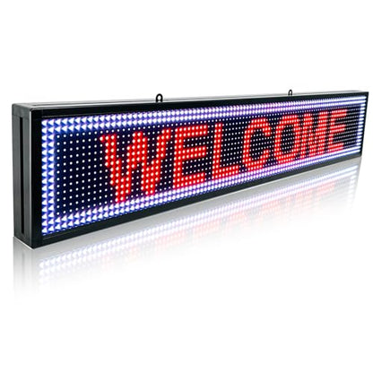 P10 Programmable Scrolling Led Sign Outdoor Signs For Businesse Custom Message Board Digita Display Advertising Screen Bar Word Light Wifi Control High Brightness Neon Sign 39"X8" - size: P10 39"x8"x2" Indoor/Outdoor