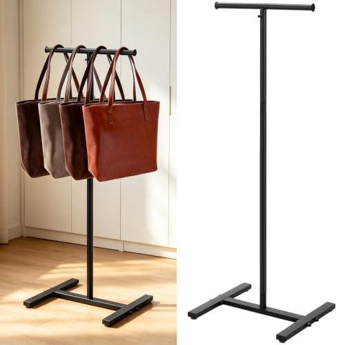 56 Inch Shopping Bag Rack Stand, Adjustable Freestanding Tote Bag Holder Display Rack for Plastic Bags, Reusable Grocery Bags, Handbags, Storage Organizer for Kitchen, Pantry, Laundry Room