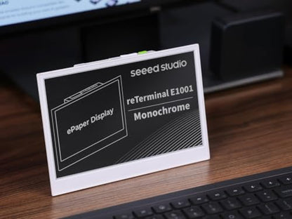 reTerminal E1001 7.5″ Monochrome ePaper Display, ESP32-S3 IoT Terminal with 3-Month Battery Life, SenseCraft No-Code HMI, WiFi & BLE, SD Card Support - size: Mono Display