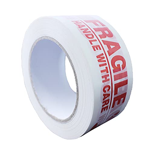 1 Roll 2 Inch x 330 Feet (110 Yards) Fragile Marking Tape Handle with Care Shipping Packing Tape