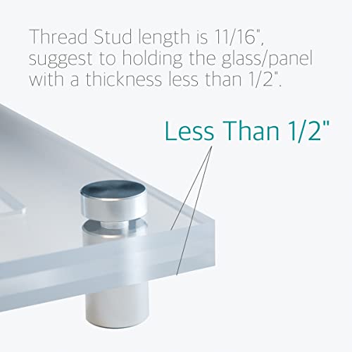 1 x 1-3/16 Inch Standoff Screws - Stainless Steel Sign Standoff Mounts Hardware Screws for Acrylic by Lantee, 25 x 30mm, 12 Pcs - color: Silver, size: 1" x 1-3/16" / 25 x 30mm