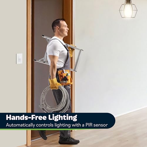 TOPGREENER Motion Sensor Light Switch, No Neutral Required, White, 6 Pack - color: White, size: 6 Pack