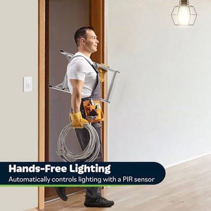 TOPGREENER Motion Sensor Light Switch, No Neutral Required, White, 6 Pack - color: White, size: 6 Pack