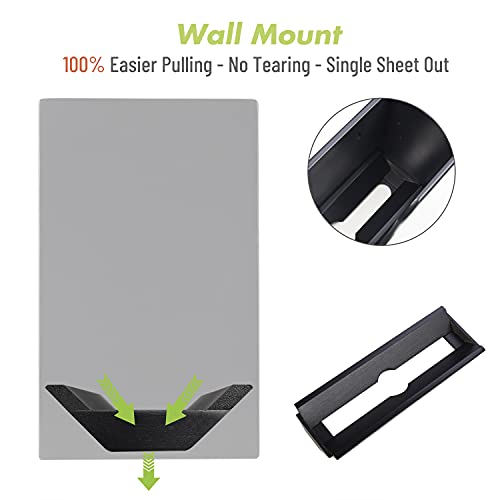 Bamboo Paper Towel Dispenser/Holder with Lid for Home and Commercial, Wall Mount or Countertop for Multifold, C Fold, Z fold, Trifold Hand Towels (Black) - color: Black
