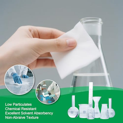 Cleanroom Wipes 4"x4" (1200 Pcs,Grade B, 56GSM) - size: 4"×4" (Pack of 1200)