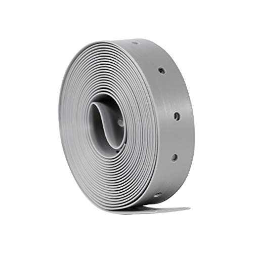 Highcraft QQT-3410 Plastic Strapping, 3/4’’ x 10’ Perforated Roll, 1/8’’ Nail Holes with .75’’ Spacing Grey Polypropylene, 10' - size: 3/4'' x 10'