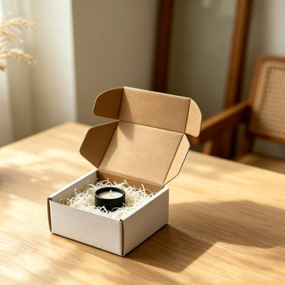45 Pack White Corrugated Shipping Boxes 6x4x3 Inch- Small Cardboard Mailing Boxes for Crafts, Jewelry, and Small Business - Sturdy Literature Mailers for Packaging and Storage