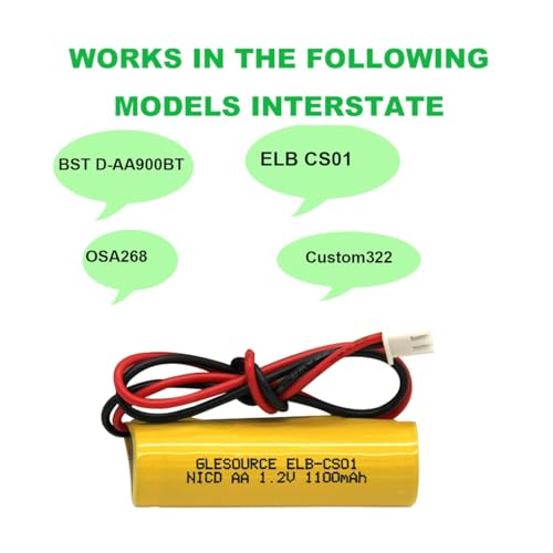AA 1100mAh 1.2V Emergency Light Battery Compatile for ELB-CS01, EXR EL 122 C4T,Custom 332,Unitech OSA268(10 Pack) - color: 10 PCS 1100mAh