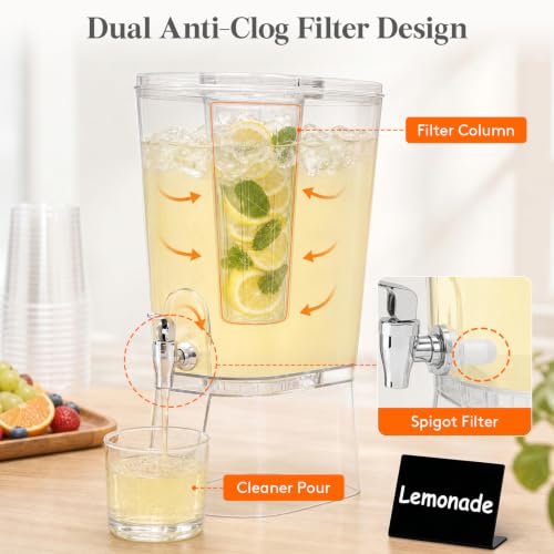Lifewit 3 Gal Drink Dispenser with Fruit Infuser & Leak-Proof Spigot, 1 Pc