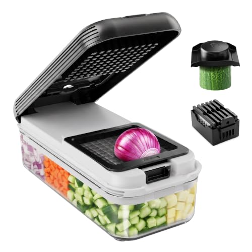 Fullstar Essential Vegetable Chopper & Mandoline Slicer 8-in-1 Kitchen Tool - color: White/Black