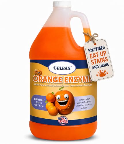 Multi-Purpose Probiotic Enzyme orange Cleaner, 1 Gallon (128 oz.) - Pet Stain and Odor Remover - Concentrated - Professional & Home Strength Drains, Floors, Bathrooms, Toilets Trash Can, Made in USA