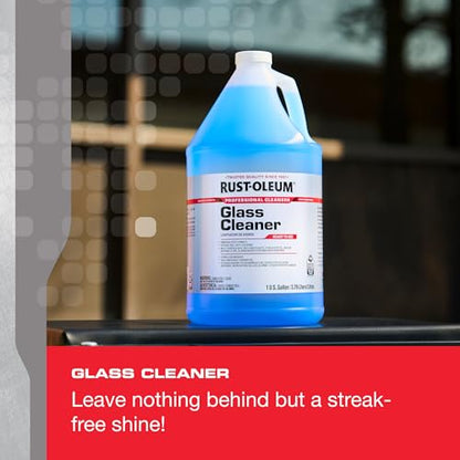 Rust-Oleum Professional Cleaners Glass Cleaner | One Gallon (128oz) | Ready to Use Refill Bottle | Professional Strength | Ammonia Free | 4 Pack - size: 128 Fl Oz (Pack of 4)
