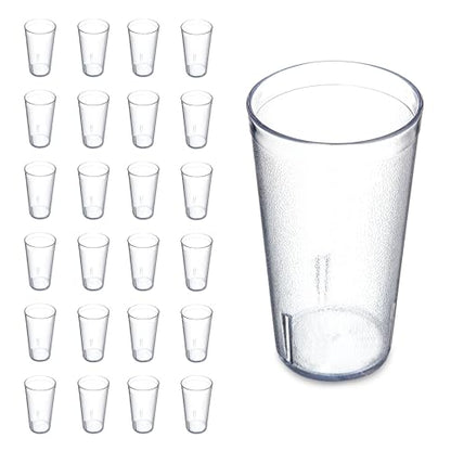 Carlisle Plastic Tumbler, 16 oz, Pebble Textured, Stackable, 24-Pack