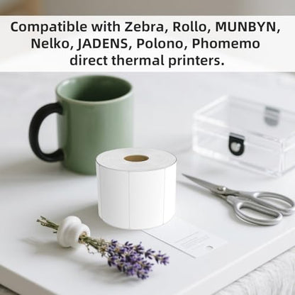 8400 3x2 Thermal Labels Roll, HUOJI 12 Rolls White Shipping Address Labels - color: White, size: 3x2-12 rolls