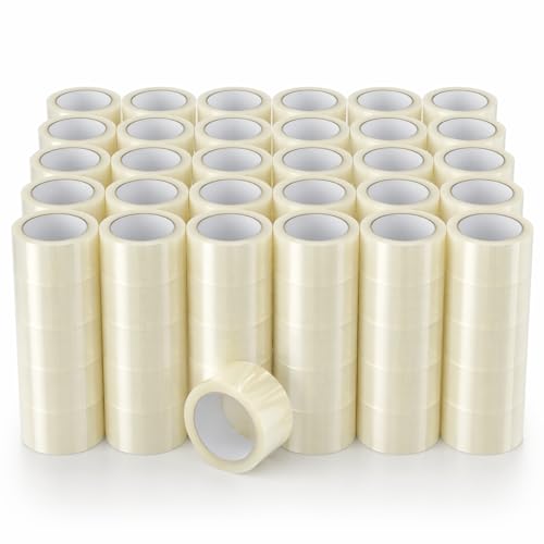 Packing Tape, Clear, 1.8 Inch x 55 Yards, Heavy Duty, Strong Adhesive, for Shipping, Storage, and Moving Box Sealing, 6-36 Rolls (30 Pack)