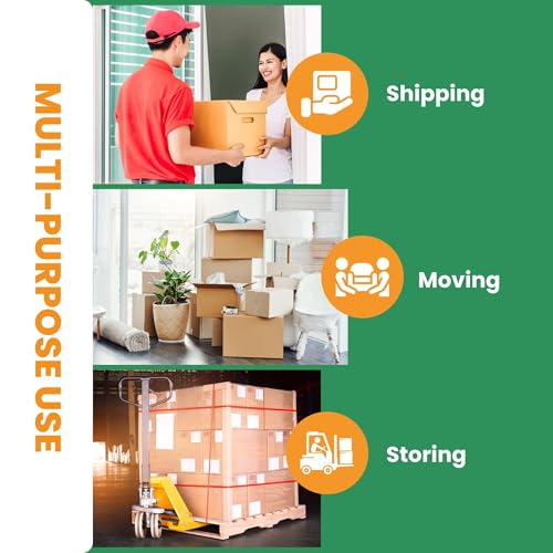 NEXUSWAY 18'' Stretch Film Wrap for Moving - Stretch Film Pallet Wrap Roll Heavy Duty 1000 feet 80 Gauge Industrial Strength up to 800% Stretch 20 Microns for Shipping Moving Furniture (Pack of 6) - style: Pack of 6
