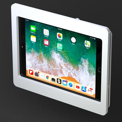 Anti-Theft Acrylic VESA Enclosure for Apple iPad 2/3/4 9.7" with Free Wall Mount Kit & 90-Degree Angle Charge Cable (iPad 2/3/4 9.7", Black) - color: Black, size: iPad 2/3/4 9.7"