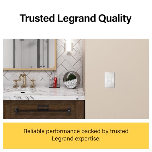 Legrand 450W Wide Slide LED Dimmer Light Switch Single-Pole Tri-Color 1Pack - size: 1 Count (Pack of 1)