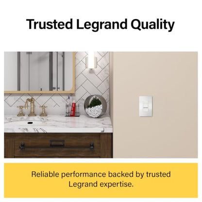 Legrand 450W Wide Slide LED Dimmer Light Switch Single-Pole Tri-Color 1Pack - size: 1 Count (Pack of 1)