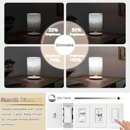 3.2 Inch 5000K Daylight White E26 LED Bulb 60 Watt Equal, AC 120V 600LM Edison Bulbs Dimmable, 6W T10 T30 Filament Light Bulbs Clear Glass for Fan Pendant Wall Light, ETL Certified-9 Pack - size: 3 Inch 6w (9 Count)