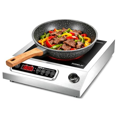 1800W Electric Hot Plate, Stainless Steel Portable Burner