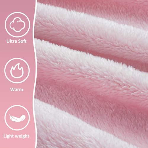 Travel Blanket Pillow,Airplane Blanket Compact with Bag Eye Mask, Ultra-Soft,Warm & Lightweight Included,Travel Essentials for Women & Men, Luggage Sleeve & Backpack Clip 65x40 in, Pink - color: Pink