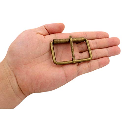 BIKICOCO Roller Buckle, 2 Inches Heel Rolling Bar Buckles for Bags Leather Webbing Straps - color: Bronze X 10 Pcs