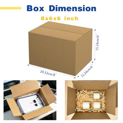 30 Pack 8x6x6 inches Small Shipping Boxes Brown Corrugated Cardboard Boxes for Packing, Mailing, Moving, Business - size: 8x6x6 inch