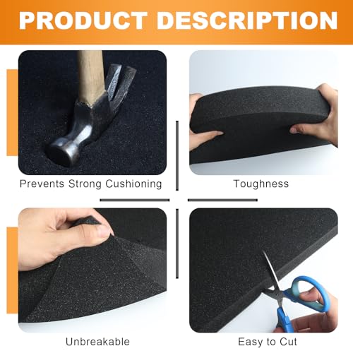 Eunice 6 Pcs 16" x 12" x 1.5" Foam Inserts, Padding - size: 6PCS-16*12*1.5 Inches