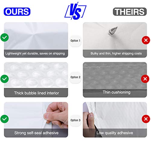 Metronic Bubble Mailer 4X8 Inch White 500 Pack,Waterproof Padded Envelopes,Self-Seal Small Bubble Mailers Cushioning Bubble Envelopes for Shipping,Jewelry Makeup Supplies, Packaging Bulk - color: White, size: 4X8" 500PC