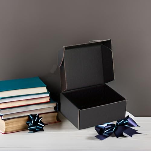 9x6x4 Black Shipping Boxes for Small Business, Packing, 25 Pack - color: Black, size: 9x6x4 inch
