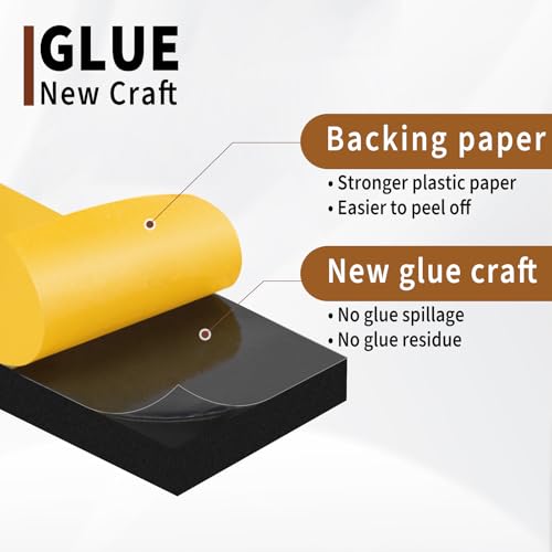 Yotache Self Adhesive Foam Gasket Tape 1/2" W X 1/2" T, 13 Ft Length - size: 1/2"x1/2"x13 FT
