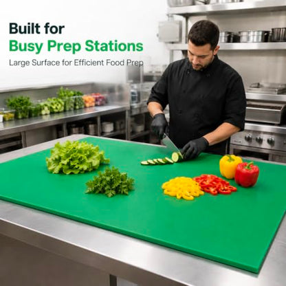Commercial Cutting Board, 36 x 24 x 0.38 Inches, Green - color: Green, size: 36"L x 24"W
