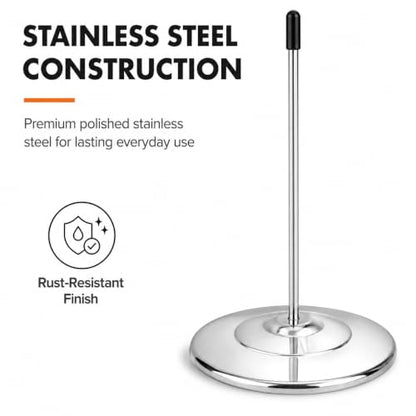 Receipt Holder, Receipt Spike for Restaurants, Stainless Steel Check Spindle Bill Fork with Solid Heavy-Duty Non-Slip Base, Receipt Memo Note Holder for Cafes, Food Trucks, Offices, 1 Pack - style: 1 PACK